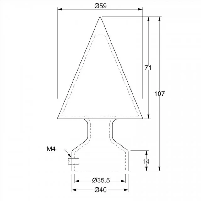 ΑΚΡΟ A6 PIRAMIDE / Φ.35 / ΧΡΥΣΟ ΜΑΤ 