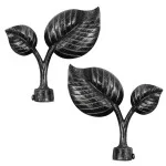 ΑΚΡΟ LEAF ΔΕΞΙ-ΑΡΙΣΤΕΡΟ / ΜΑΥΡΟ-ΑΣΗΜΙ / ΓΙΑ Φ.18
