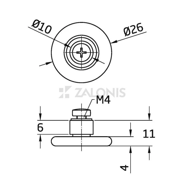 ΑΝΤΑΛΛΑΚΤΙΚΟ ΡΑΟΥΛΟ ΝΤΟΥΖΙΕΡΑΣ m.260 Φ.26 mm / 6 mm ΑΠΟΣΤΑΤΗΣ