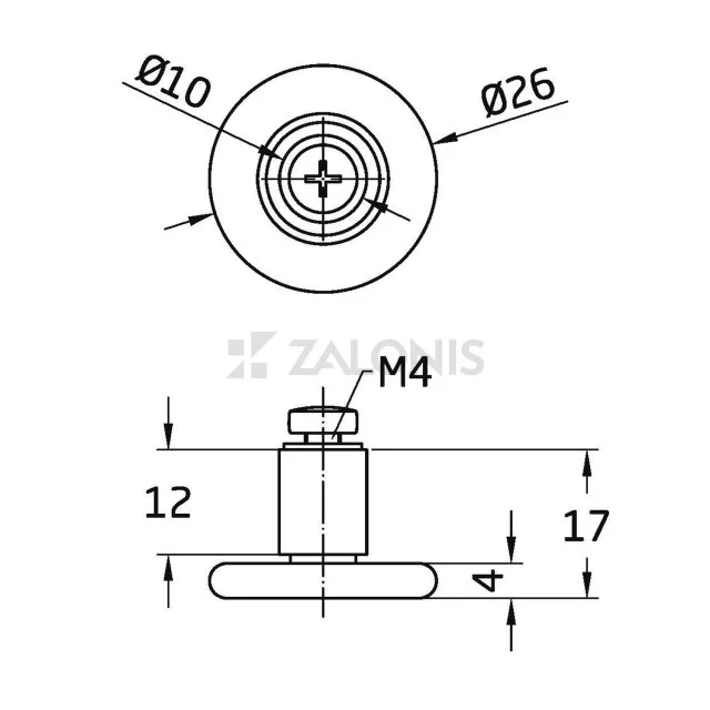 ΑΝΤΑΛΛΑΚΤΙΚΟ ΡΑΟΥΛΟ ΝΤΟΥΖΙΕΡΑΣ m.260 Φ.26 mm / 12 mm ΑΠΟΣΤΑΤΗΣ