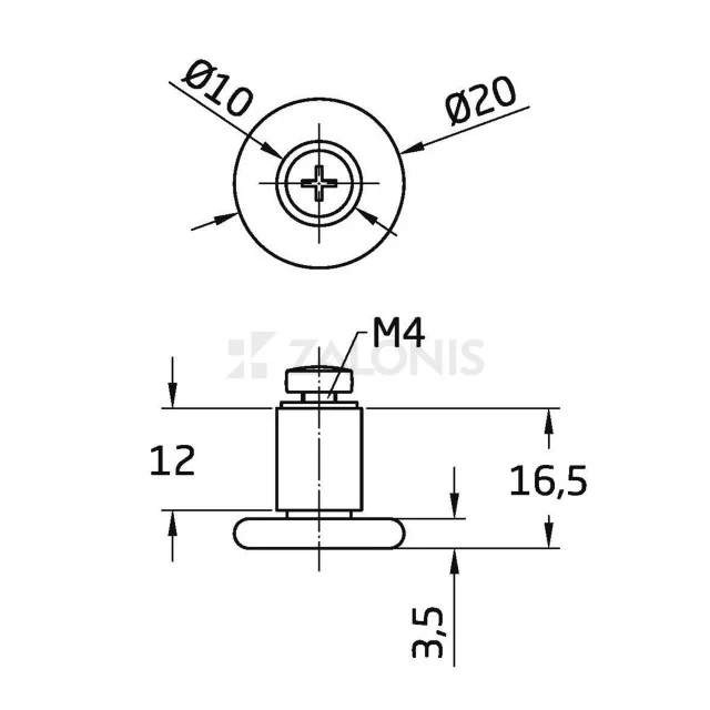 ΑΝΤΑΛΛΑΚΤΙΚΟ ΡΑΟΥΛΟ ΝΤΟΥΖΙΕΡΑΣ m.200 Φ.20 mm / 12 mm ΑΠΟΣΤΑΤΗΣ