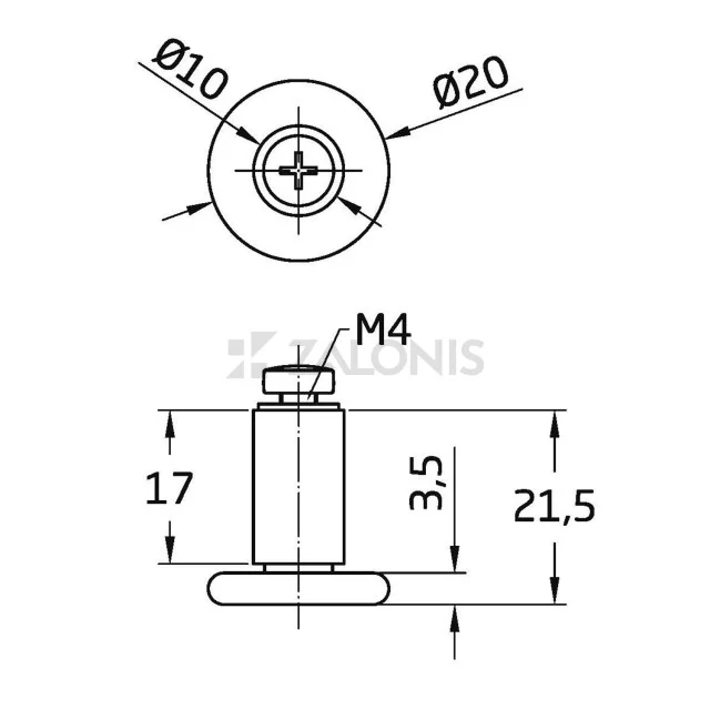 ΑΝΤΑΛΛΑΚΤΙΚΟ ΡΑΟΥΛΟ ΝΤΟΥΖΙΕΡΑΣ m.200 Φ.20 mm / 17 mm ΑΠΟΣΤΑΤΗΣ