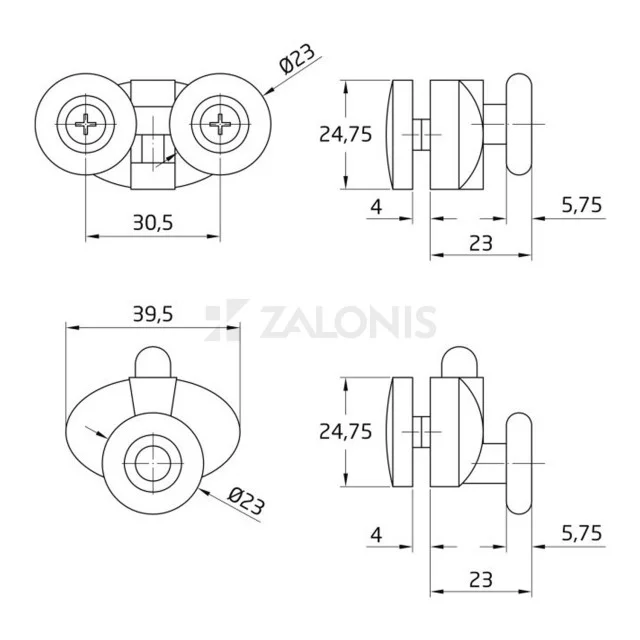 ΣΕΤ ΡΑΟΥΛΑ ΝΤΟΥΖΙΕΡΑΣ 03 - 23mm / ΓΚΡΙ