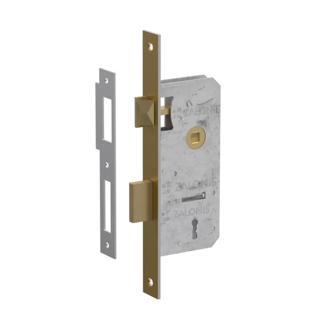 ΚΛΕΙΔΑΡΙΑ ΜΕΣΟΠΟΡΤΑΣ 40x75mm HALZ / ΤΕΤΡ-ΤΕΤΡ / ΚΙΤΡΙΝΟ