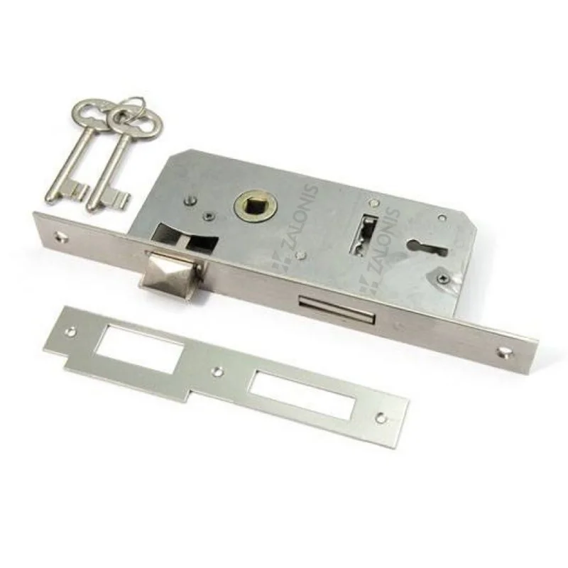 ΚΛΕΙΔΑΡΙΑ ΜΕΣΟΠΟΡΤΑΣ 40x75mm HALZ / ΤΕΤΡ-ΤΕΤΡ / ΝΙΚΕΛ ΜΑΤ
