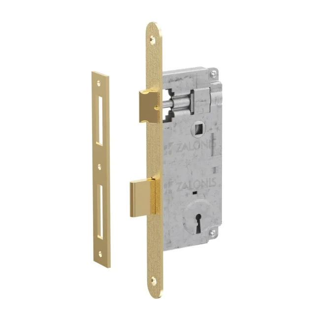 ΚΛΕΙΔΑΡΙΑ ΜΕΣΟΠΟΡΤΑΣ 40x75 GEVY / ΟΒΑΛ-ΤΕΤΡ / ΧΡΥΣΟ ΜΑΤ 