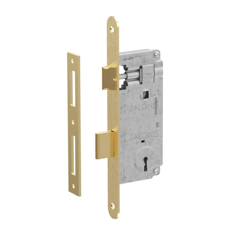 ΚΛΕΙΔΑΡΙΑ ΜΕΣΟΠΟΡΤΑΣ 40x75 GEVY / ΟΒΑΛ-ΤΕΤΡ / ΧΡΥΣΟ ΜΑΤ 