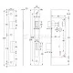 ΚΛΕΙΔΑΡΙΑ ΜΕΣΟΠΟΡΤΑΣ 40x90 mm GEVY / ΟΒΑΛ-ΟΒΑΛ / ΝΙΚΕΛ ΜΑΤ 