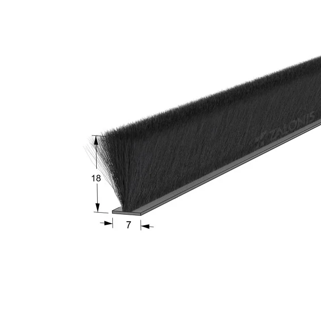 ΒΟΥΡΤΣΑΚΙ ΓΙΑ ΑΛΟΥΜΙΝΙΑ / 7x18 mm / ΜΑΥΡΟ