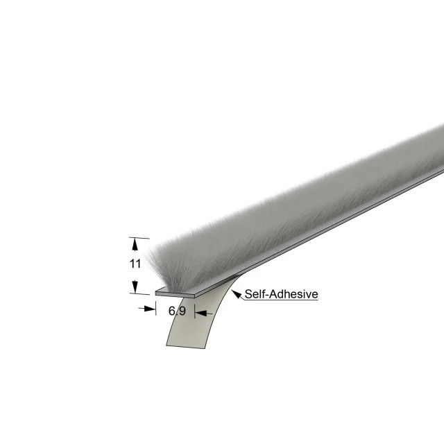ΒΟΥΡΤΣΑΚΙ ΑΥΤΟΚΟΛΛΗΤΟ / 6.9x11 mm / ΓΚΡΙ