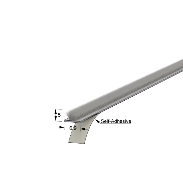 ΒΟΥΡΤΣΑΚΙ ΑΥΤΟΚΟΛΛΗΤΟ / 6.9x5 mm / ΓΚΡΙ