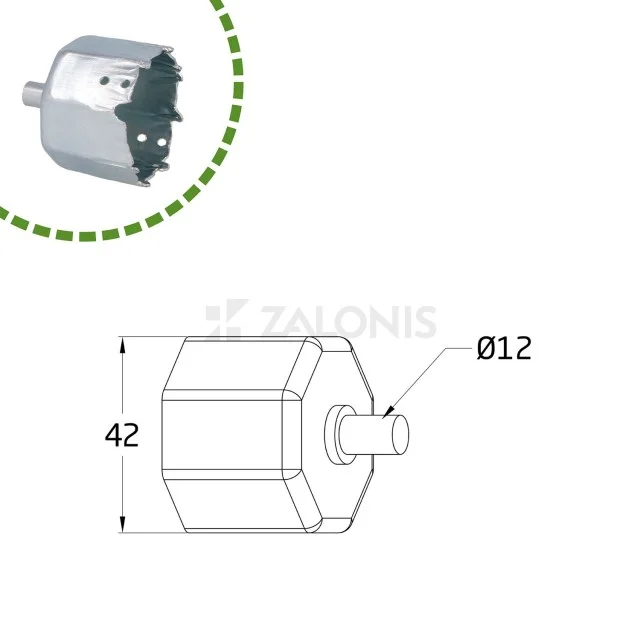 ΜΟΧΛΟΣ ΓΙΑ ΟΚΤΑΓΩΝΟ ΑΞΟΝΑ Φ.42x0.4mm