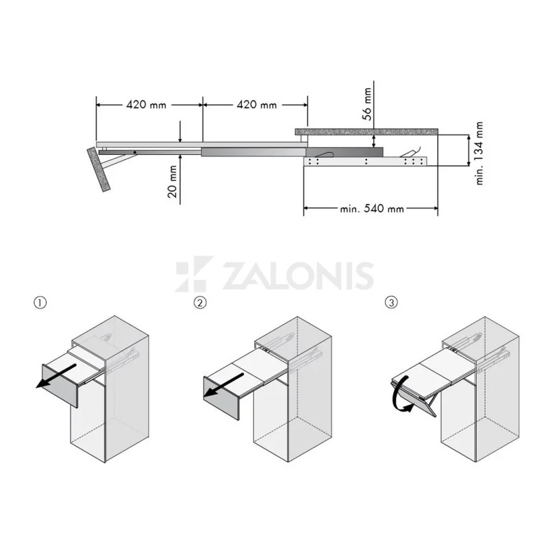 ΜΗΧΑΝΙΣΜΟΣ ΤΡΑΠΕΖΙΟΥ Β.54 / ΤΡΑΠ. 84  / 55 Kg ΜΗΧΑΝΙΣΜΟΙ ΤΡΑΠΕΖΙΟΥ, ΣΙΔΕΡΩΣΤΡΑΣ, ΜΙΞΕΡ