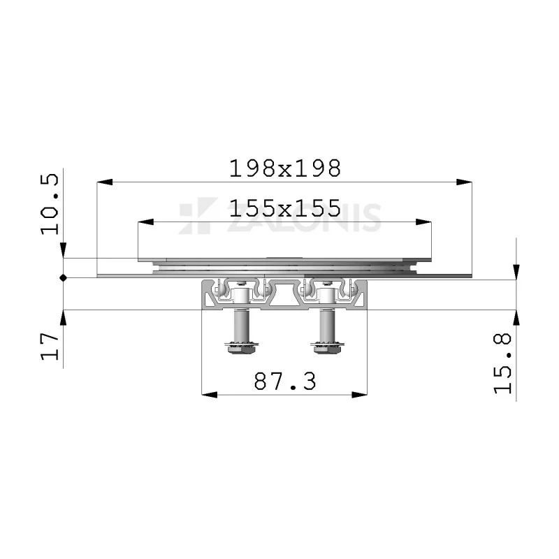 ΠΕΡΙΣΤΡΟΦΙΚΟΣ ΜΗΧΑΝΙΣΜΟΣ ΜΕ ΟΔΗΓΟ / 155x155x11 / 90cm ΠΕΡΙΣΤΡΟΦΙΚΟΙ ΜΗΧΑΝΙΣΜΟΙ
