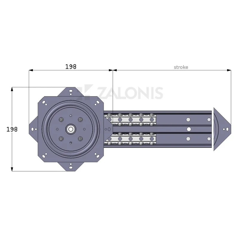 ΠΕΡΙΣΤΡΟΦΙΚΟΣ ΜΗΧΑΝΙΣΜΟΣ ΜΕ ΟΔΗΓΟ / 155x155x11 / 90cm ΠΕΡΙΣΤΡΟΦΙΚΟΙ ΜΗΧΑΝΙΣΜΟΙ