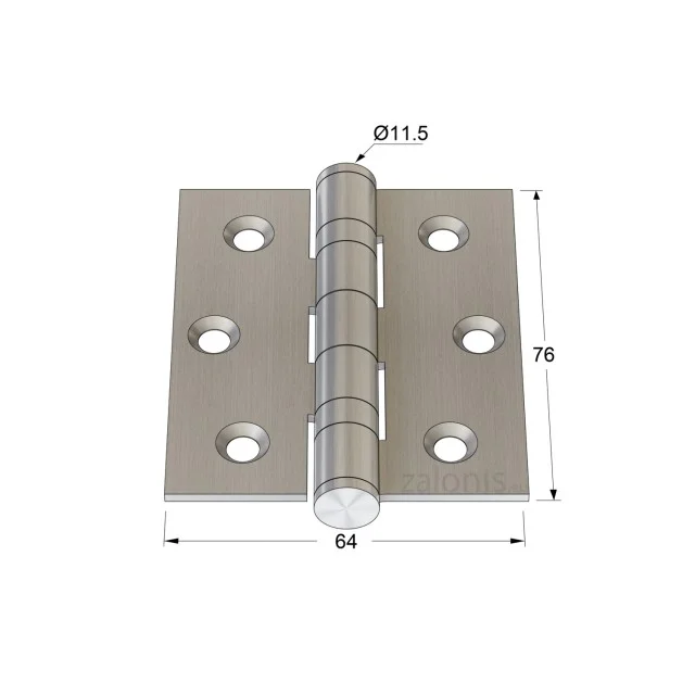 ΜΕΝΤΕΣΕΣ ΡΟΥΛΕΜΑΝ ΠΛΑΚΕ / ΙΝΟΞ 304 / 76x64 mm