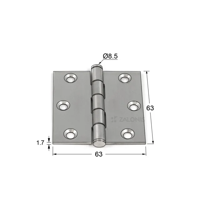 ΜΕΝΤΕΣΕΣ ΠΛΑΚΕ ΕΝΙΣΧΥΜΕΝΟΣ / ΙΝΟΞ 201 / 63x63x1.7 mm