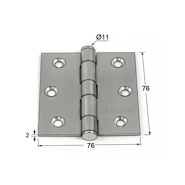 ΜΕΝΤΕΣΕΣ ΠΛΑΚΕ ΕΝΙΣΧΥΜΕΝΟΣ / ΙΝΟΞ 201 / 76x76x2 mm