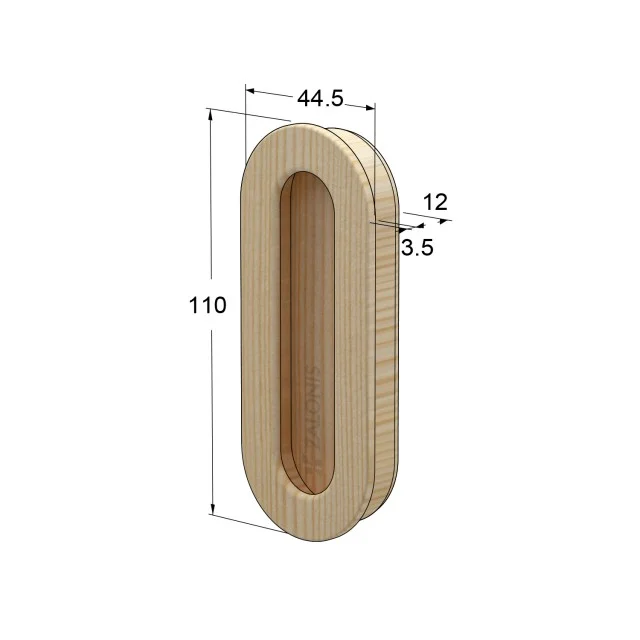ΞΥΛΙΝΟ ΧΟΥΦΤΑΚΙ ΧΩΝΕΥΤΟ ΣΤΡΟΓΓΥΛΟ / 110x45 mm / ΟΞΥΑ