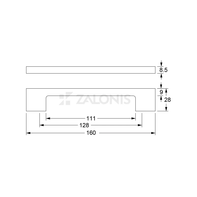 ΛΑΒΙΤΣΑ ΕΠΙΠΛΟΥ ΤΕΤΡΑΓΩΝΗ EMKW M6237 / ΝΙΚΕΛ ΜΑΤ