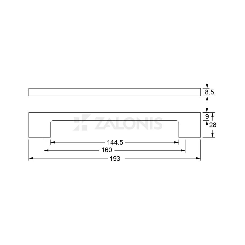 ΛΑΒΙΤΣΑ ΕΠΙΠΛΟΥ ΤΕΤΡΑΓΩΝΗ EMKW M6237 / ΝΙΚΕΛ ΜΑΤ