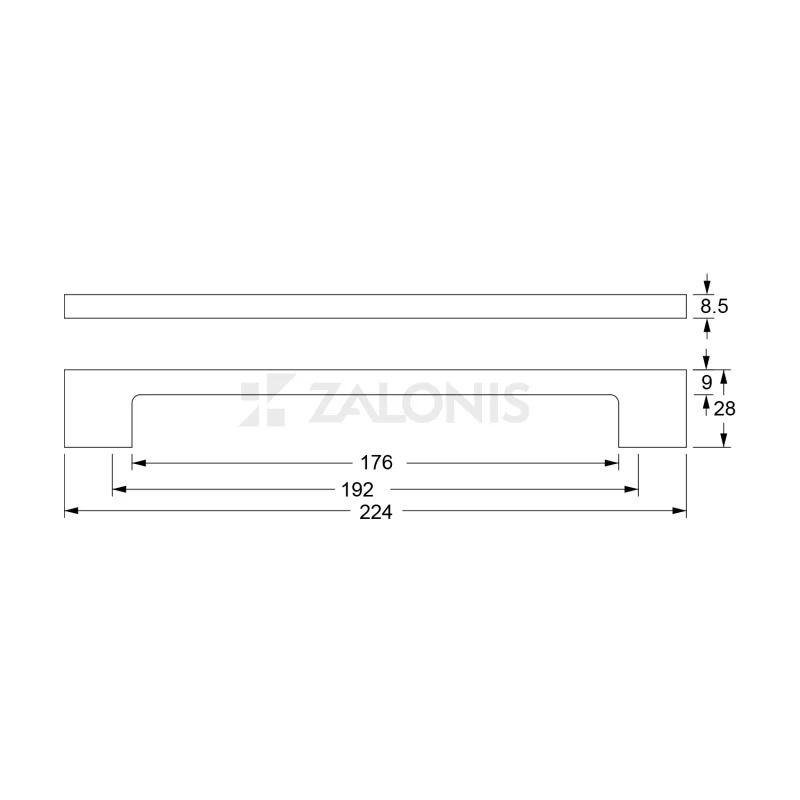 ΛΑΒΙΤΣΑ ΕΠΙΠΛΟΥ ΤΕΤΡΑΓΩΝΗ EMKW M6237 / ΝΙΚΕΛ ΜΑΤ