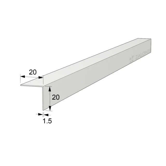 ΠΛΑΣΤΙΚΟ ΠΡΟΦΙΛ ΓΩΝΙΑ 20x20 mm - 250cm / ΛΕΥΚΟ 