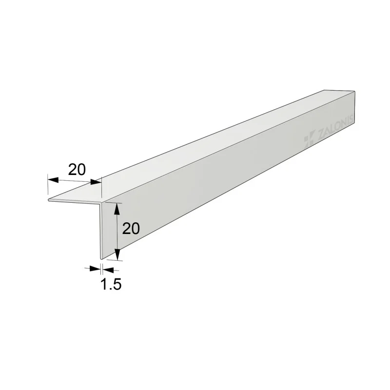 ΠΛΑΣΤΙΚΟ ΠΡΟΦΙΛ ΓΩΝΙΑ 20x20 mm - 250cm / ΛΕΥΚΟ  ΠΡΟΦΙΛ ΓΕΝΙΚΗΣ ΧΡΗΣΗΣ