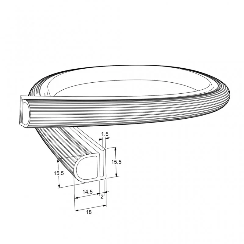 ΛΑΣΤΙΧΟ 15.5x14.5mm / ΜΑΥΡΟ ΛΑΣΤΙΧΑ ΚΟΥΦΩΜΑΤΩΝ - ΑΕΡΟΣΤΟΠ