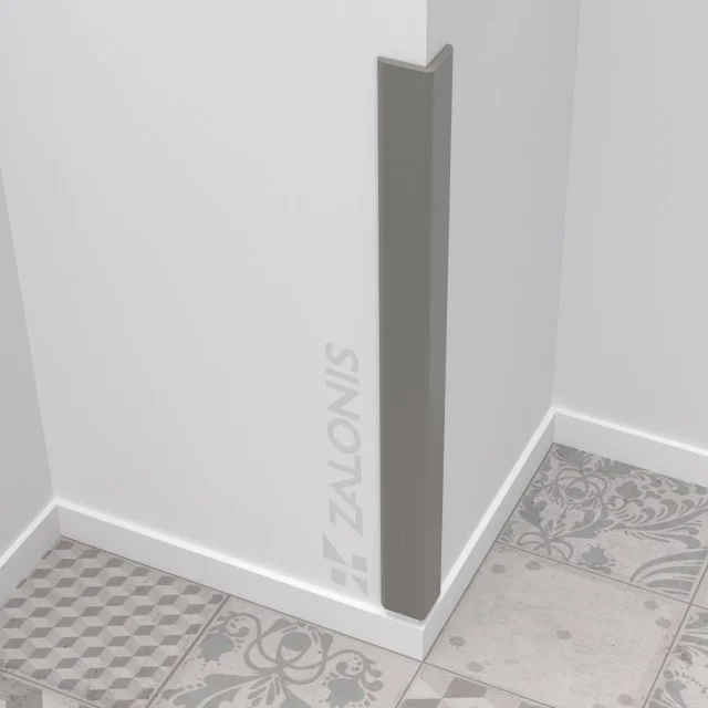 ΠΡΟΣΤΑΤΕΥΤΙΚΗ ΓΩΝΙΑ PVC 50x50 mm, 1m / ΓΚΡΙ 