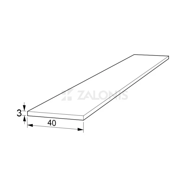 ΛΑΜΑ ΑΛΟΥΜΙΝΙΟΥ 40x3 / ΑΝΟΔΙΩΜΕΝΗ