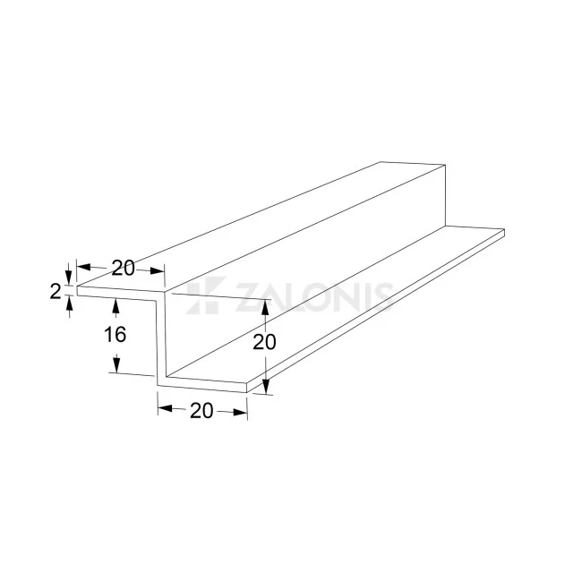 ΖΗΤΑ ΑΛΟΥΜΙΝΙΟΥ ΑΝΟΔΙΩΜΕΝΟ / 20x20x20x2mm