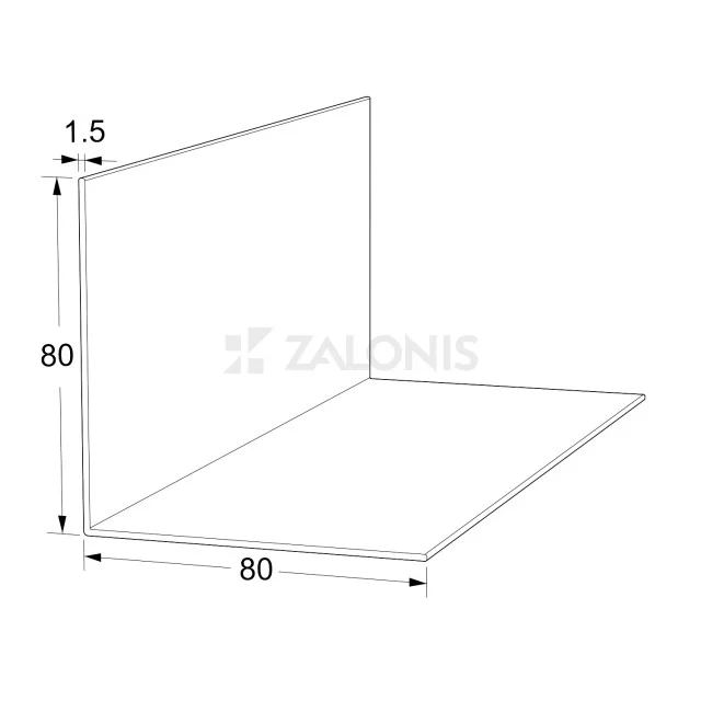 ΓΩΝΙΑ ΑΛΟΥΜΙΝΙΟΥ 80x80 / ΑΝΟΔΙΩΜΕΝΗ