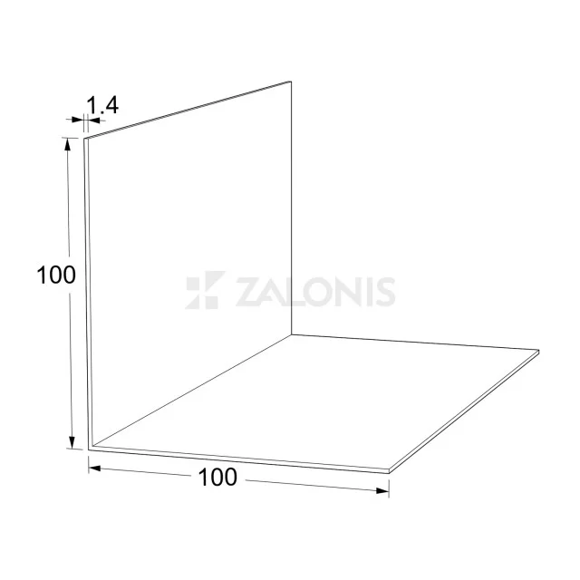 ΓΩΝΙΑ ΑΛΟΥΜΙΝΙΟΥ 100x100 / ΑΝΟΔΙΩΜΕΝΗ