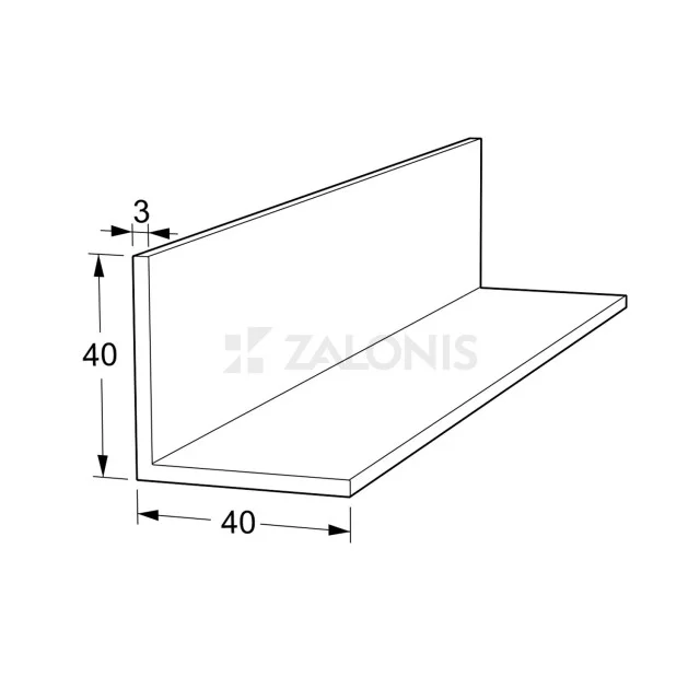 ΓΩΝΙΑ ΑΛΟΥΜΙΝΙΟΥ 40x40x3 / ΑΝΟΔΙΩΜΕΝΗ