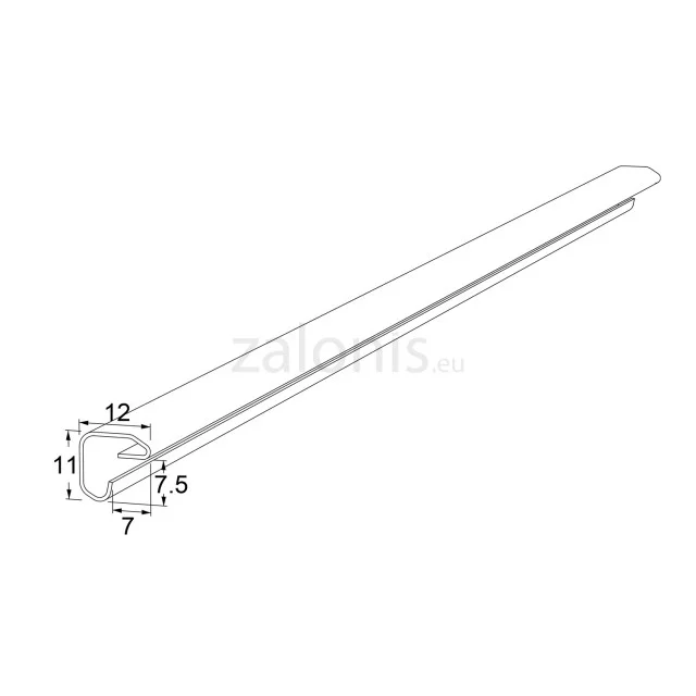 ΑΥΤΟΚΟΛΛΗΤΟ ΤΖΑΜΟΠΡΟΦΙΛ ΑΛΟΥΜΙΝΙΟΥ  11x12mm