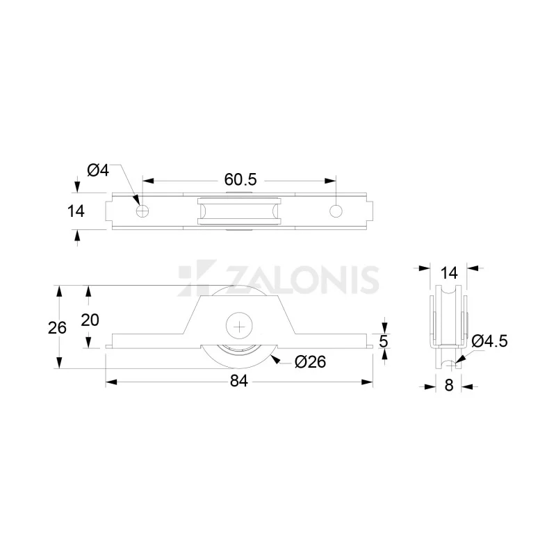 ΡΑΟΥΛΟ ΣΥΡΟΜΕΝΗΣ ΚΑΤΩ ΚΥΛΙΣΗΣ Φ.26mm / 50Kg