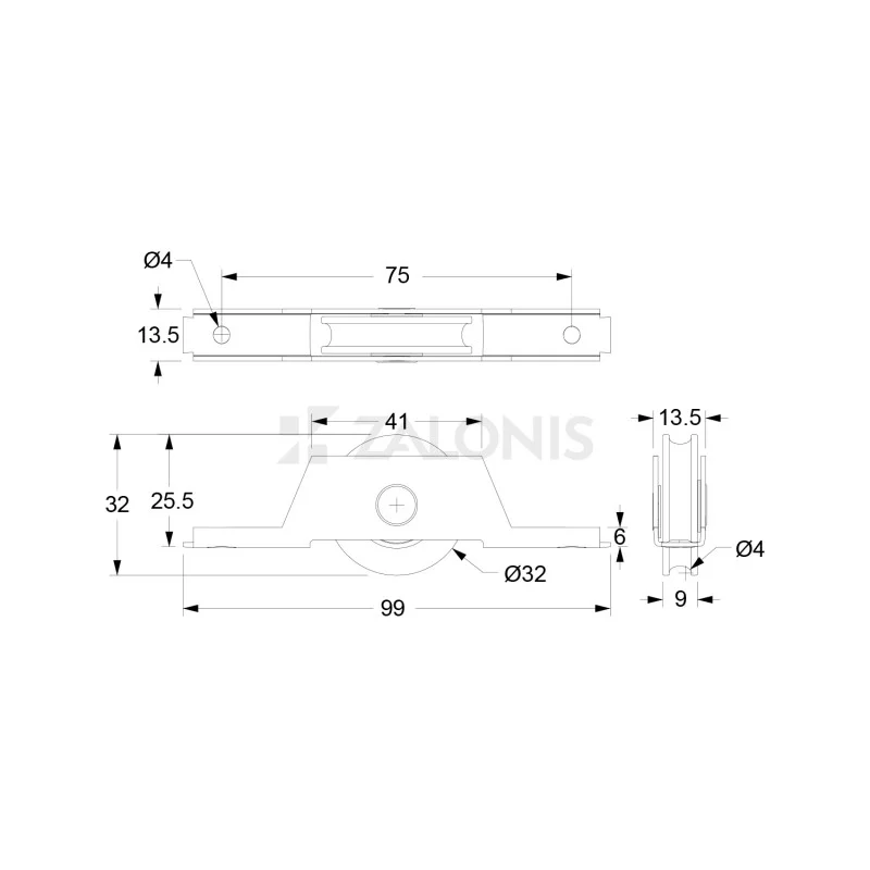 ΡΑΟΥΛΟ ΣΥΡΟΜΕΝΗΣ ΚΑΤΩ ΚΥΛΙΣΗΣ Φ.32mm / 50Kg