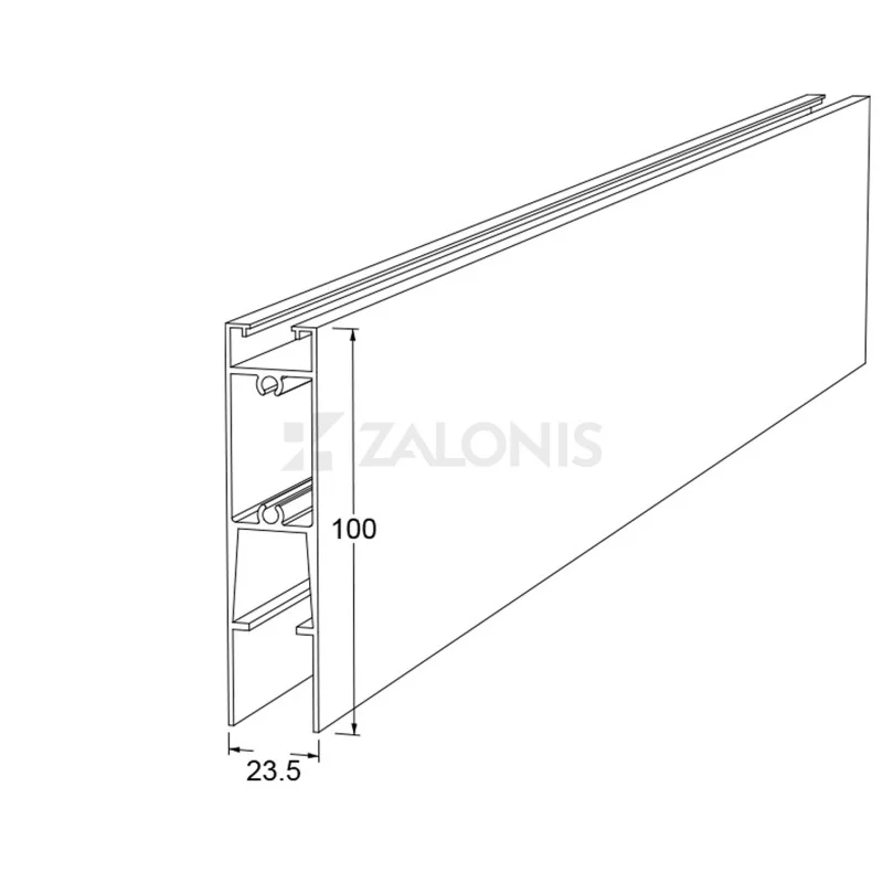 ΠΡΟΦΙΛ J7 100x24 ΣΥΡΟΜΕΝΗ ΝΤΟΥΛΑΠΑ m.006 / 50kg
