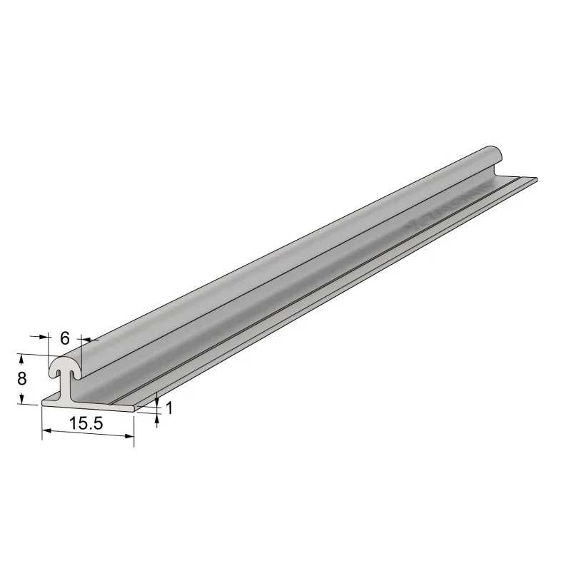 ΟΔΗΓΟΣ ΜΟΝΟΣ m.051 / 16x8 mm / ΑΛΟΥΜΙΝΙΟ ΜΑΤ ΠΡΟΦΙΛ ΑΛΟΥΜΙΝΙΟΥ ΣΥΡΟΜΕΝΩΝ ΣΥΣΤΗΜΑΤΩΝ