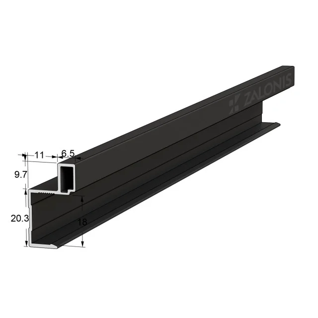 ΧΕΡΟΥΛΙ ΝΤΟΥΛΑΠΑΣ ΤΕΤΡ. 18mm / 270cm / ΜΑΥΡΟ ΜΑΤ