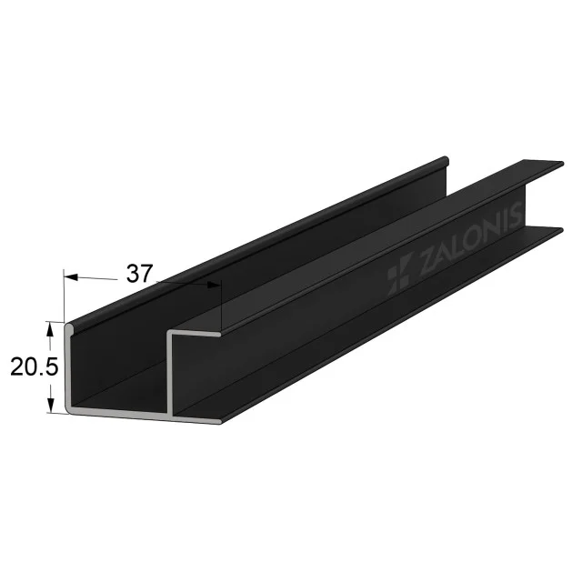 ΧΕΡΟΥΛΙ ΝΤΟΥΛΑΠΑΣ U 18mm / 270cm / ΜΑΥΡΟ ΜΑΤ