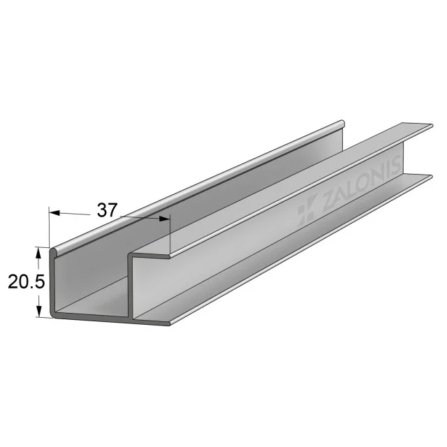 ΧΕΡΟΥΛΙ ΝΤΟΥΛΑΠΑΣ ΣΧΗΜΑ U 18mm / 270cm / ΑΛΟΥΜ ΜΑΤ