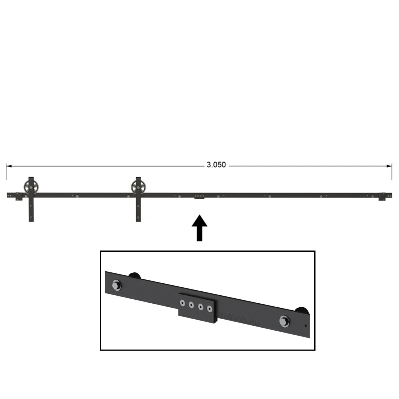 ΜΗΧΑΝΙΣΜΟΣ ΠΟΡΤΑΣ ΑΧΥΡΩΝΑ 200cm/300cm ΜΑΥΡΟ Φ.70 ΔΙΑΚΟΣΜΗΤΙΚΟΙ ΜΗΧΑΝΙΣΜΟΙ ΠΟΡΤΑΣ