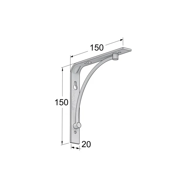 ΓΩΝΙΑ ΡΑΦΙΩΝ m.211 / 150x150mm / ΛΕΥΚΟ