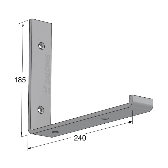 ΓΩΝΙΑ ΡΑΦΙΩΝ m.340 / 240x185mm / ΓΚΡΙ
