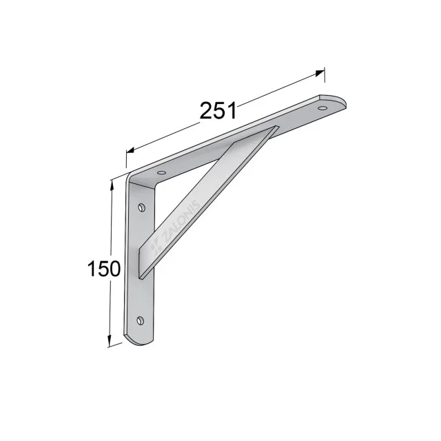 ΓΩΝΙΑ Β.Τ. 250x150mm / 320kg / ΛΕΥΚΟ