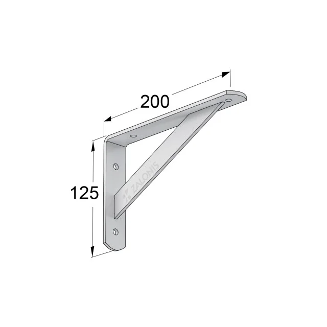ΓΩΝΙΑ Β.Τ. 200x125mm / 320kg / ΛΕΥΚΟ