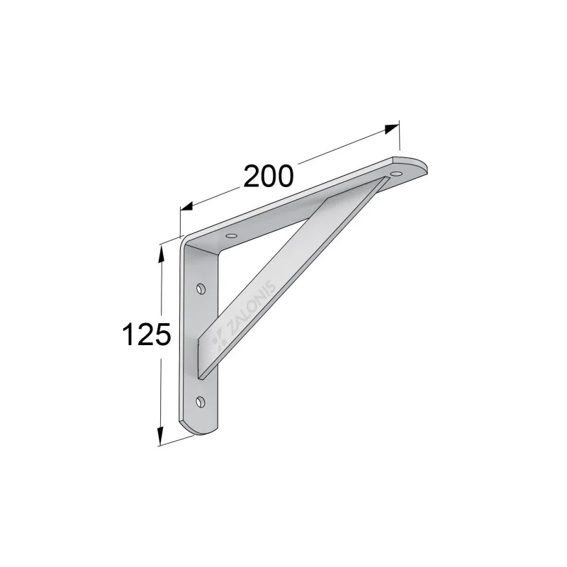 ΓΩΝΙΑ Β.Τ. 200x125mm / 320kg / ΛΕΥΚΟ