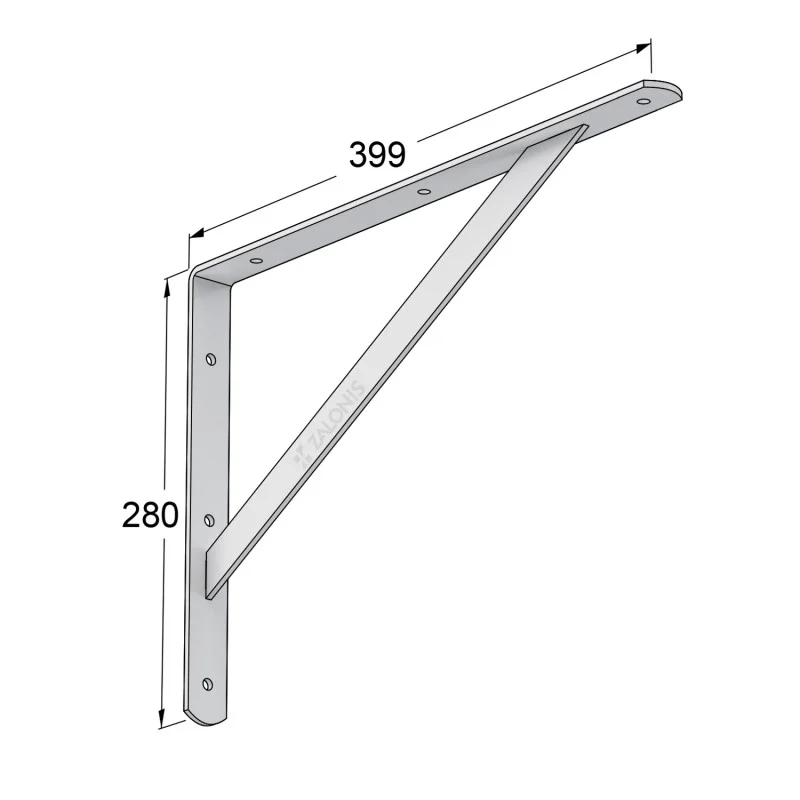 ΓΩΝΙΑ Β.Τ. 400x280mm / 225kg / ΛΕΥΚΟ ΓΩΝΙΕΣ ΡΑΦΙΩΝ ΒΑΡΕΩΣ ΤΥΠΟΥ